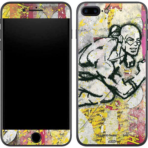 DC Comics The Flash Retro Abstract Running Pose iPhone 8 Plus Skin